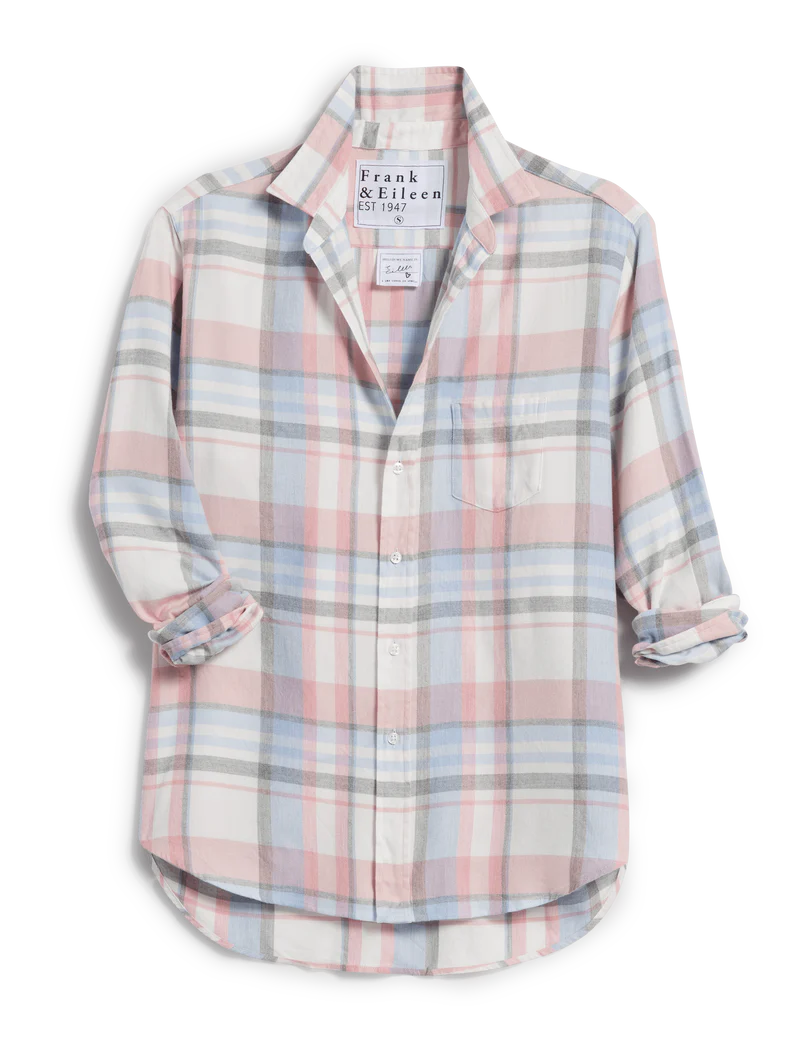 Frank & Eileen Eileen Button Up in Pink/Blue/Gray Plaid | Shop Eleanor