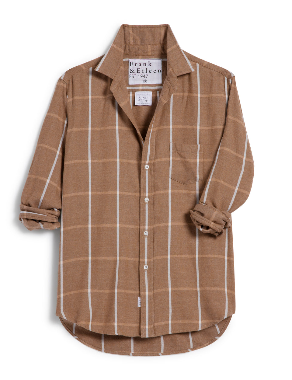 Frank & Eileen, Eileen Button Up in Camel/Cream | Shop Eleanor