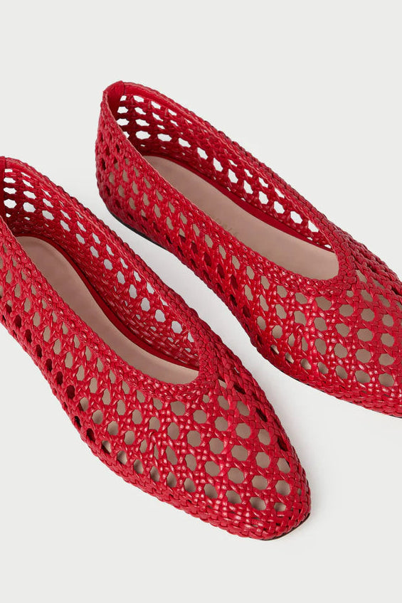 Loeffler Randal Emery Ballet Flat in Red | Shop Eleanor