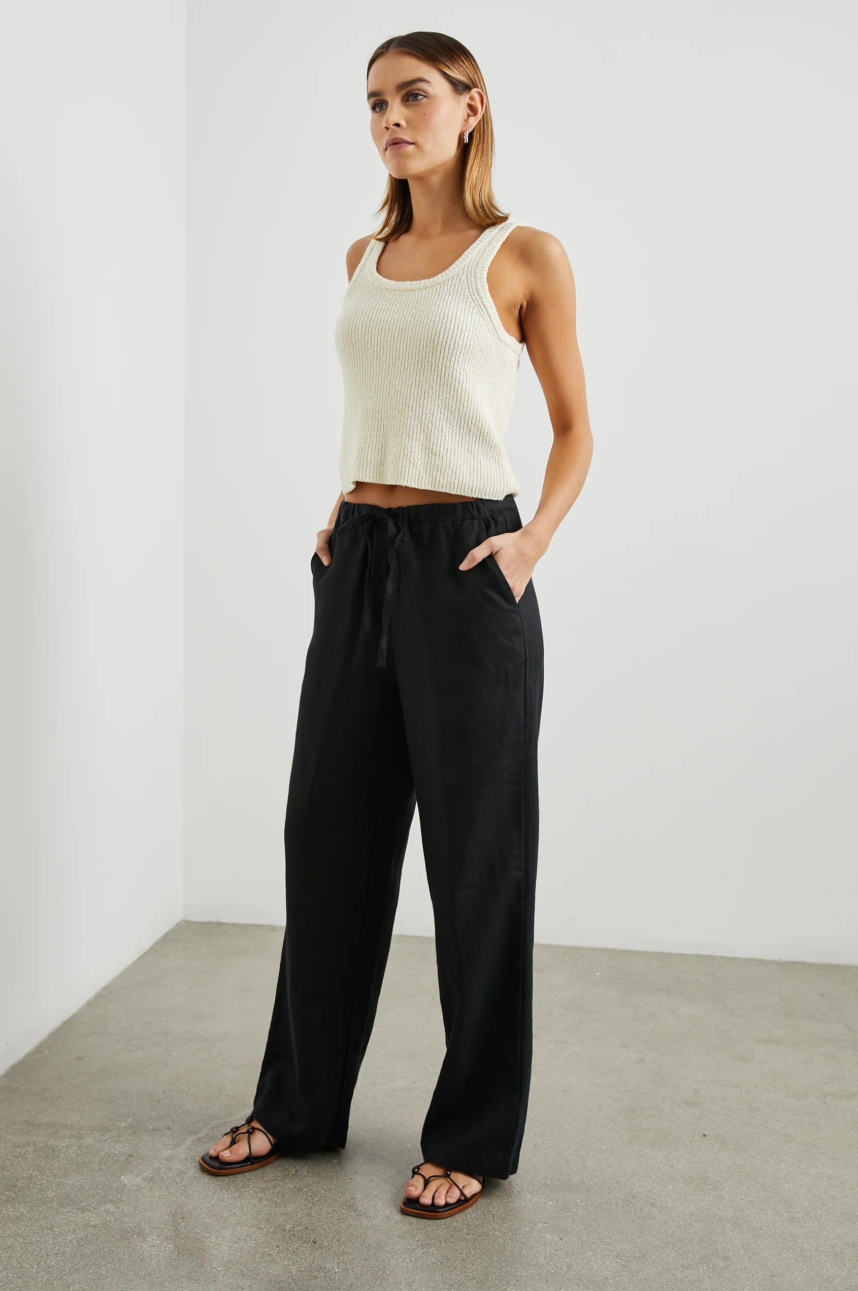 Rails Emmie Linen Pant in Black | Shop Eleanor