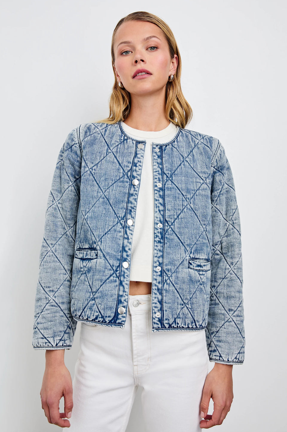 Rails Ency Jacket in Mid Blue Denim | Shop Eleanor