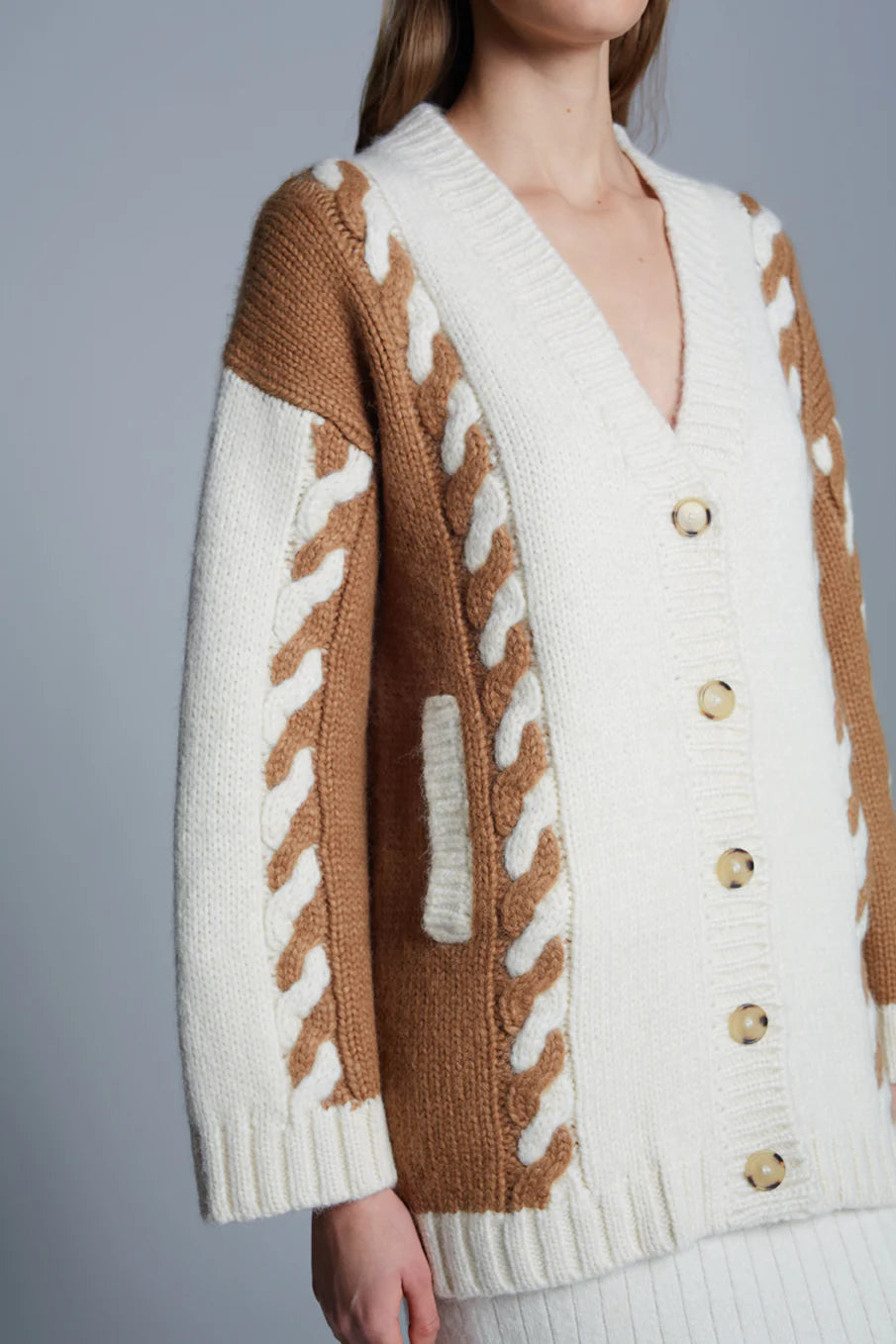 Eleven Seven Zoe Cardigan in Beige | Shop Eleanor - Warm and Breathable Sweaters in Colorado