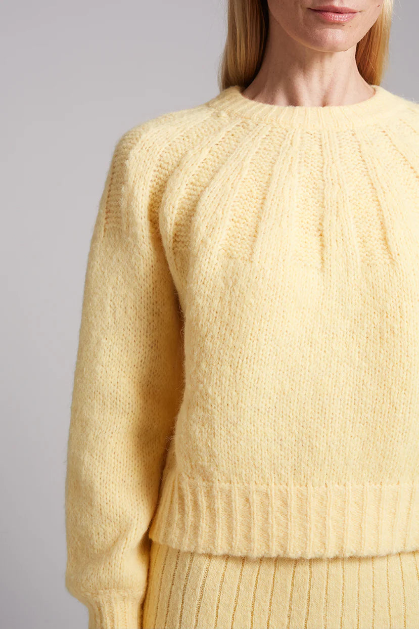 Eleven Seven Mila Alpaca Yarn Sweater in Butter Yellow | Shop Eleanor - Holiday Sweaters