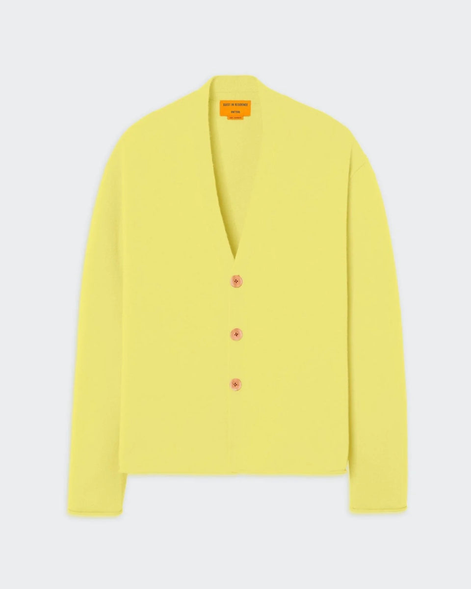 Guest in Residence Everywear Button Front Cardigan in Lemon | Shop Eleanor