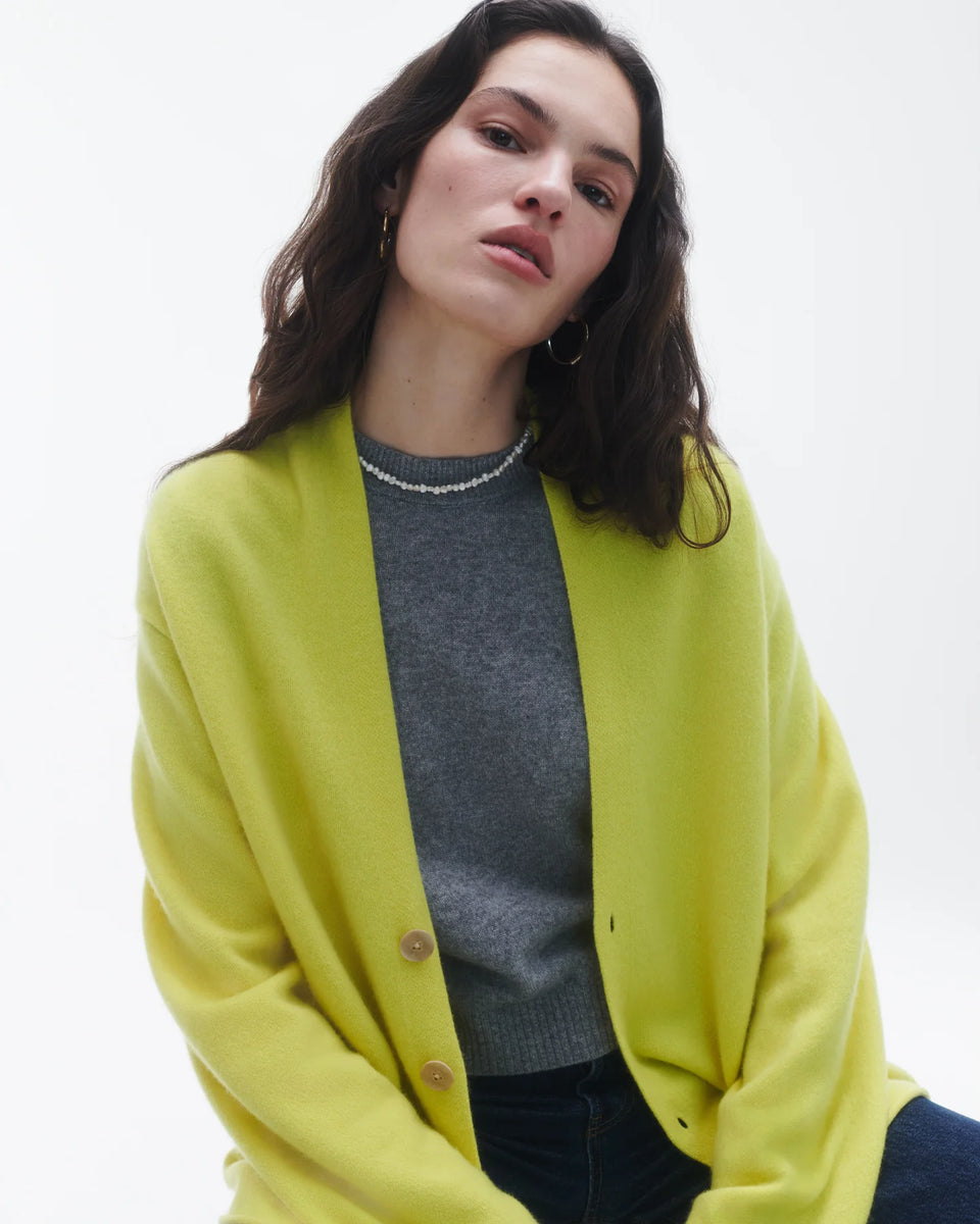 Guest in Residence Everywear Cardigan in Lemon | Shop Eleanor