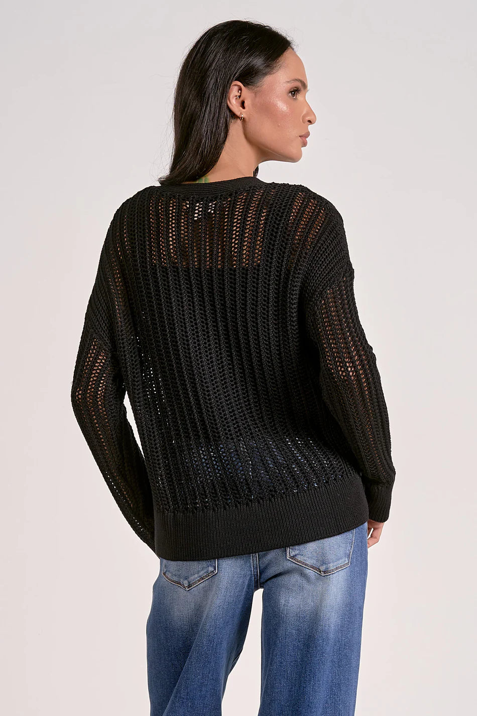 Elan Black TransitionalLightweight  Layering Black Cardigan | Shop Eleanor - Women's Online Colorado Casual Clothing Boutique