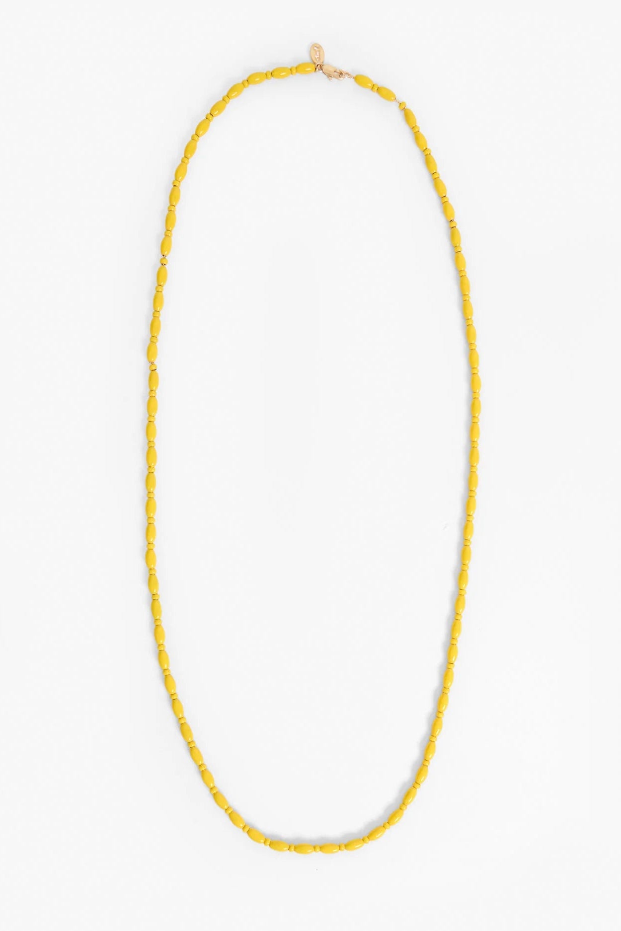 Clare V. Enamel Bead Necklace in Yellow | Shop Eleanor