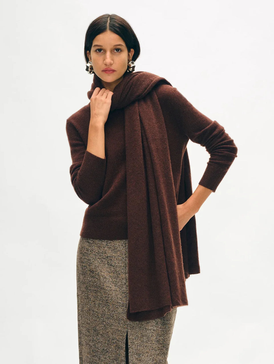 Cashmere Travel Wrap - Espresso