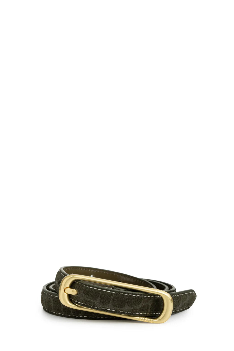 Sancia Aya Belt in Olive Croc Leather | Shop Eleanor