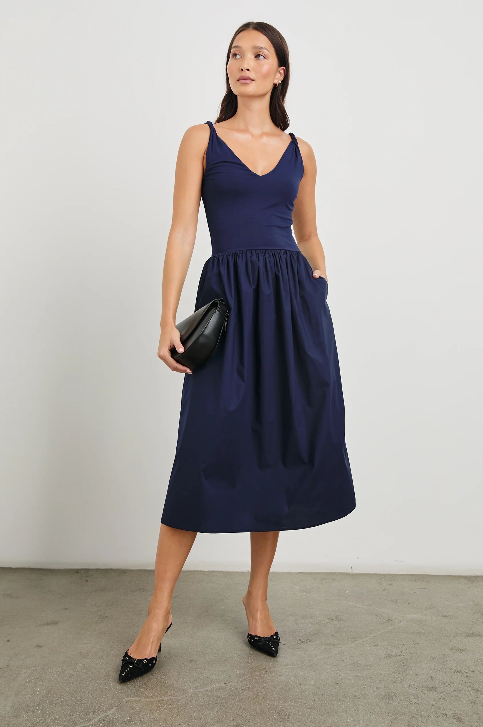 Elegant Rails Franca Dress in Navy | Shop Eleanor