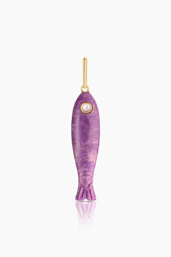 Thatch Fortuna Purple Mica Fish Charm | Shop Eleanor