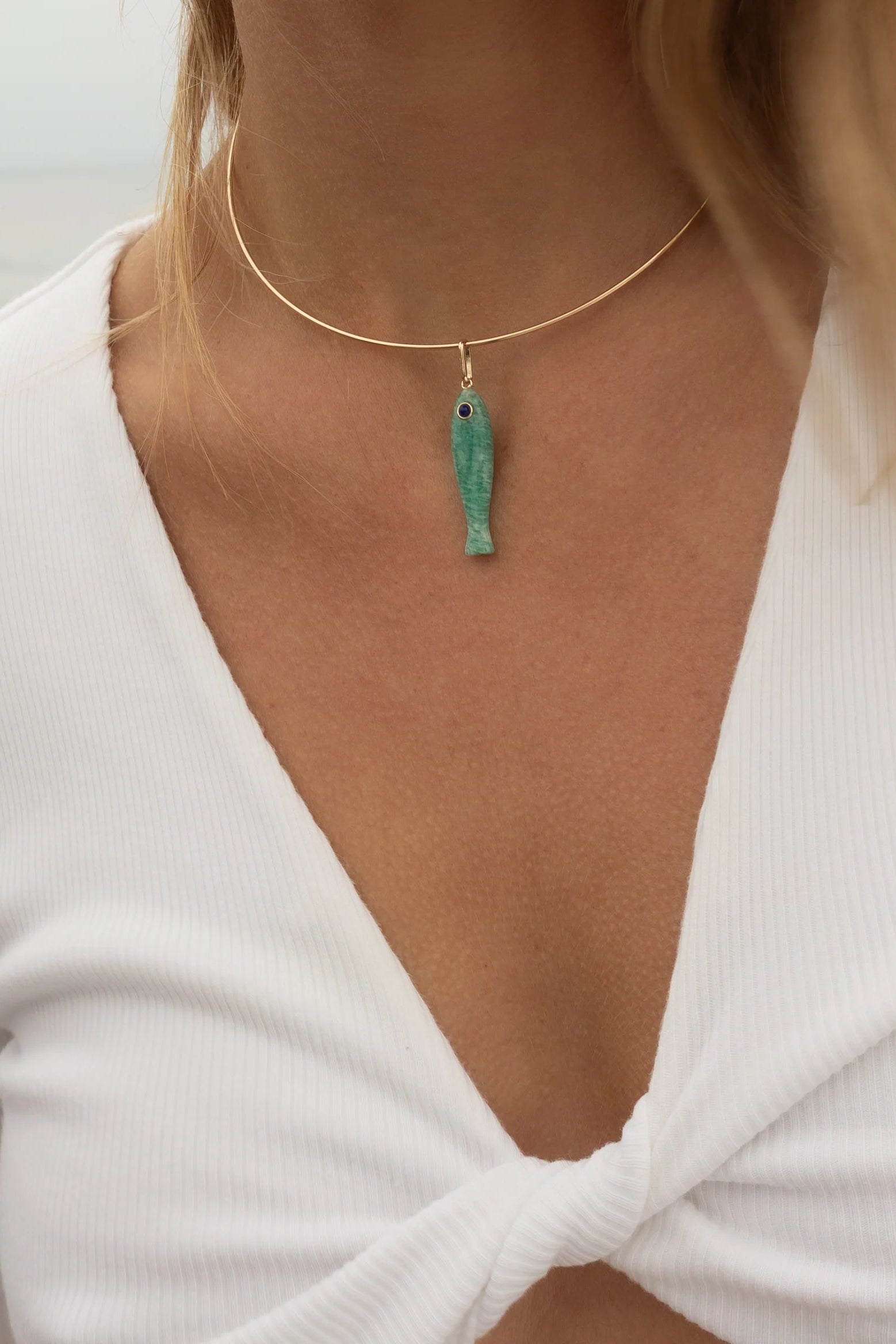 Thatch Fortuna Amazonite Fish Charm | Shop Eleanor