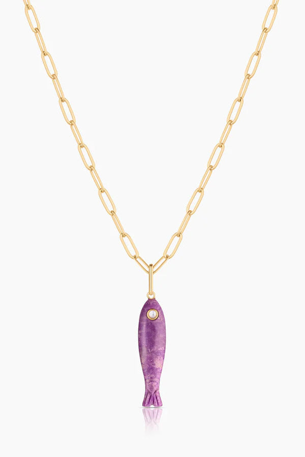 Thatch Fortuna Purple Mica Fish Charm | Shop Eleanor