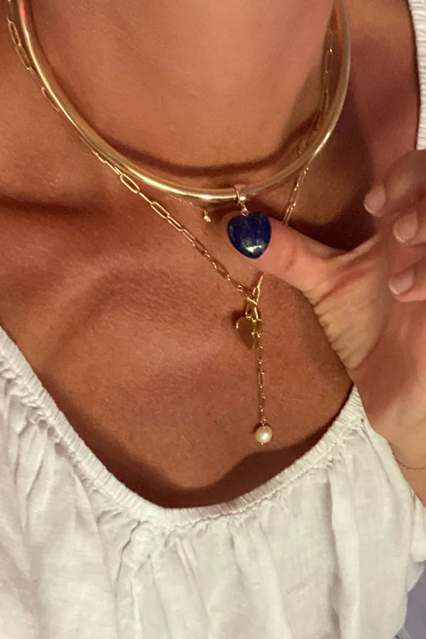 Thatch Gemma Lapis Bail Necklace Charm | Shop Eleanor