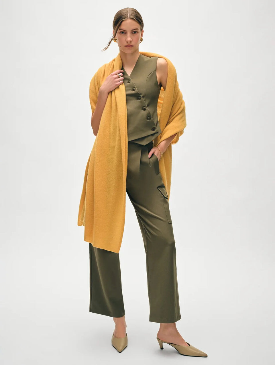 Cashmere Travel Wrap - Goldenrod