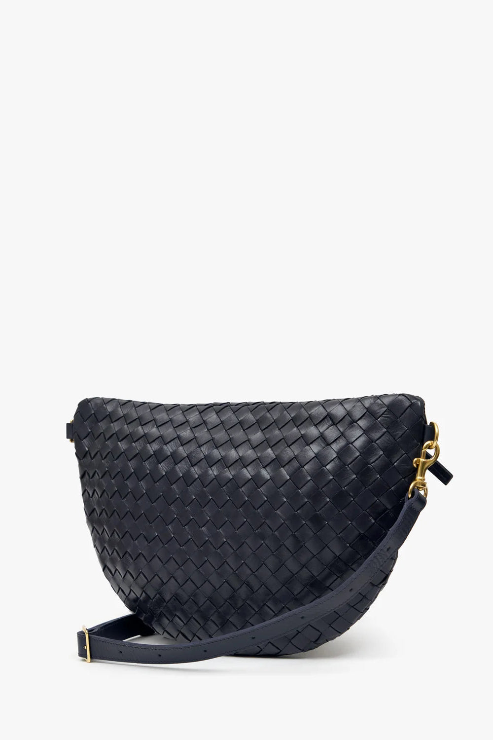 Clare V. Grande Fanny in Twilight Navy Woven | Shop Eleanor