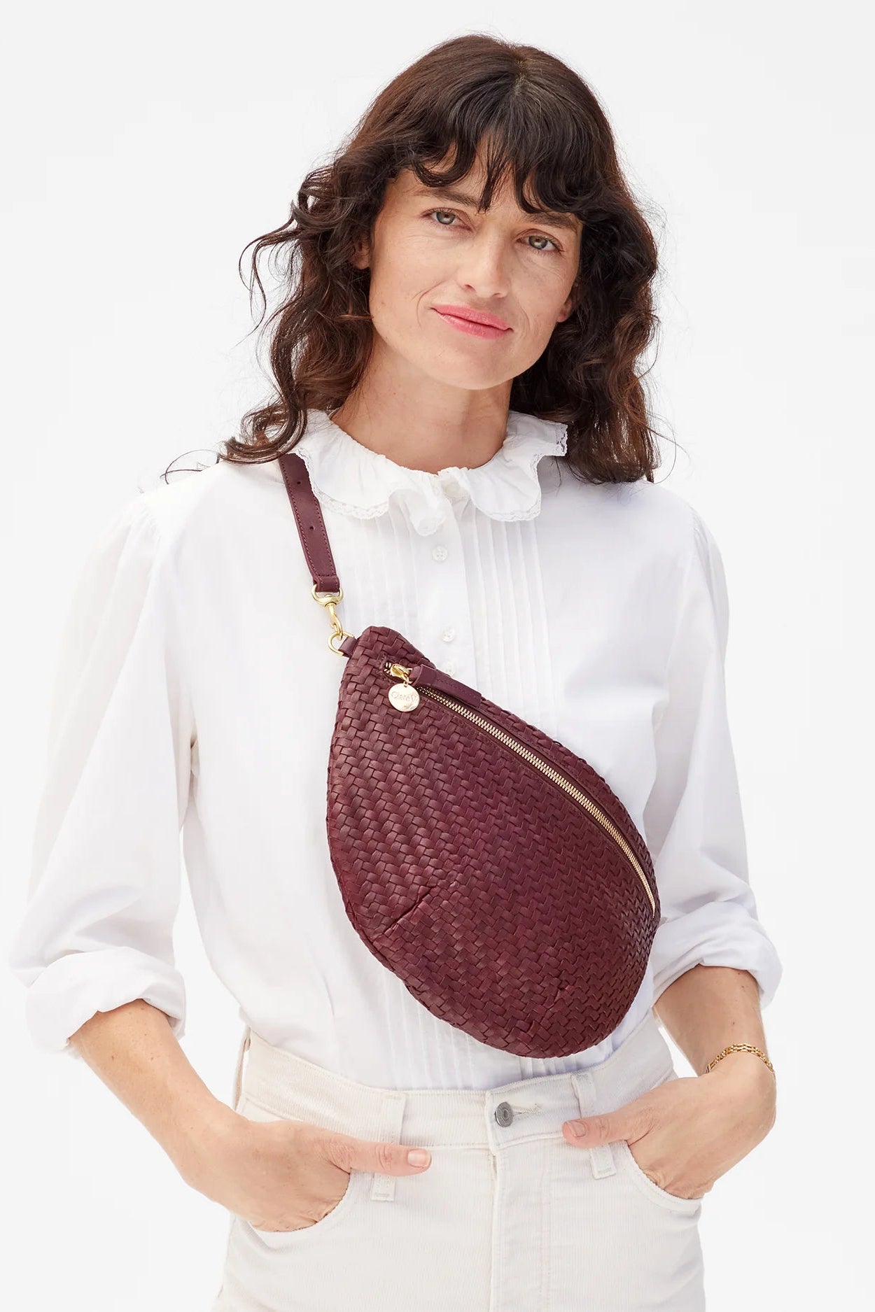 Clare V. Grande Fanny Woven Leather Crossbody Bag to Shoulder to Bum bag | Shop Eleanor - Women's Designer Handbags in Colorado