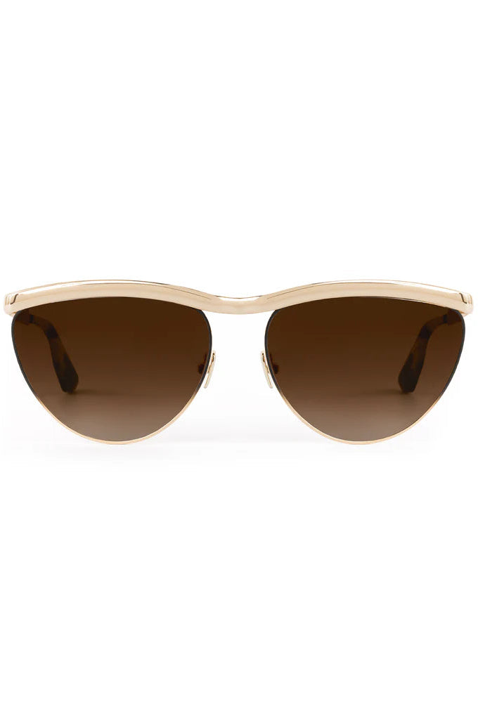 Krewe Heidi Sunglasses in 12k Matte Black + Blonde | Shop Eleanor