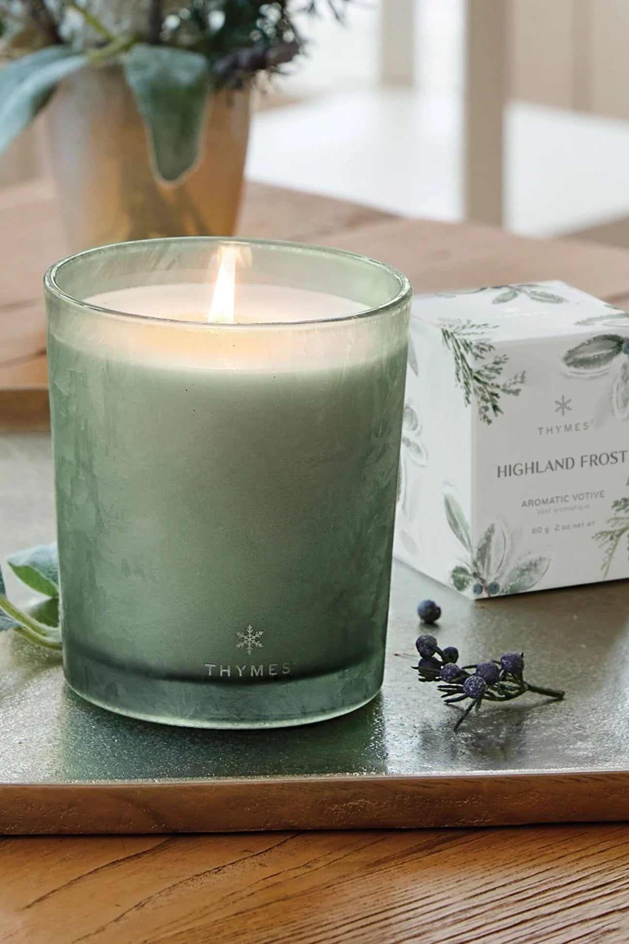 Thymes Highland Frost Large Candle | Shop Eleanor - Holiday Candles