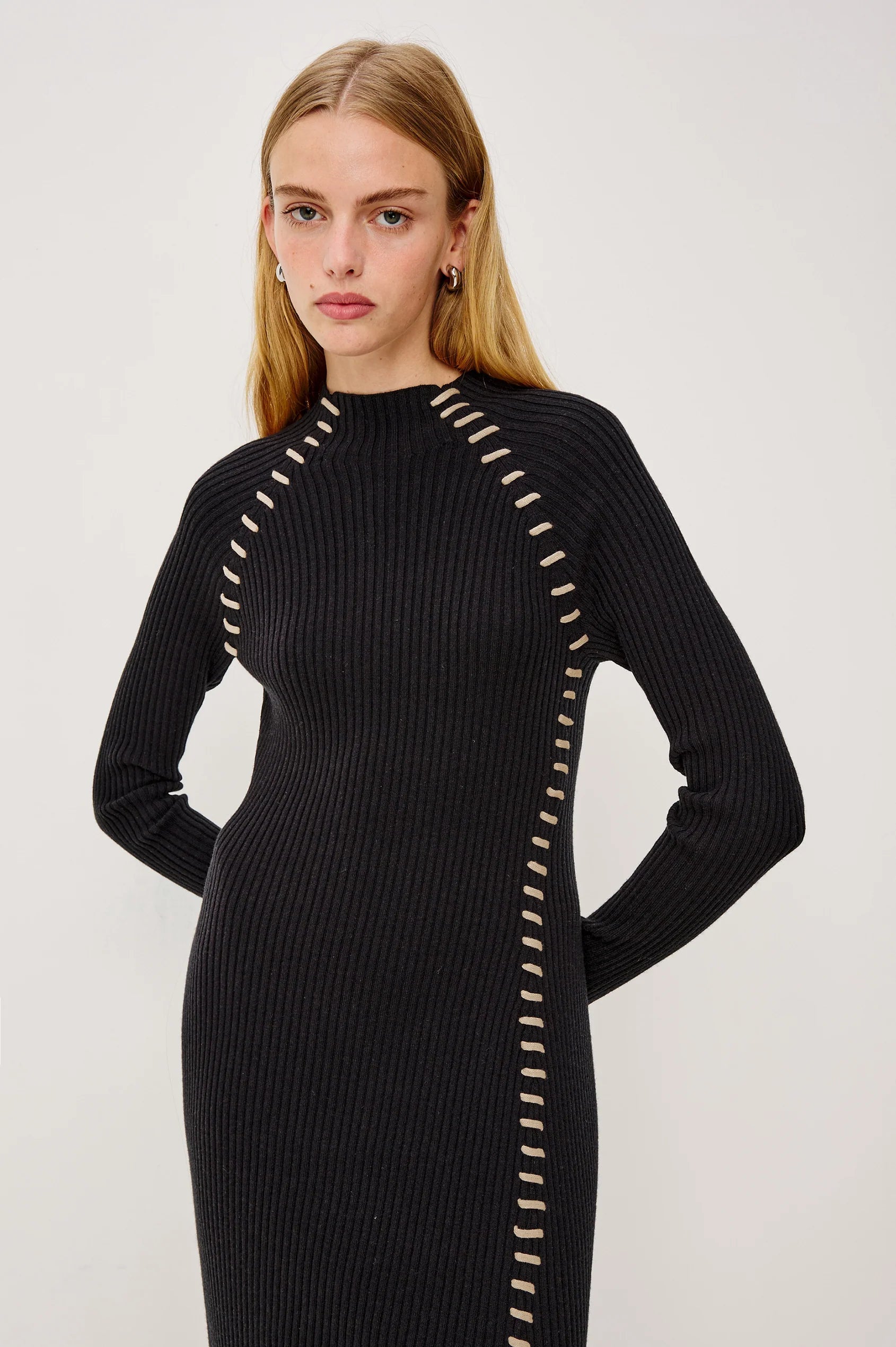 Rails Imara Knit Sweater Dress with Blanket Stitching | Shop Eleanor - Women's Holiday Dresses