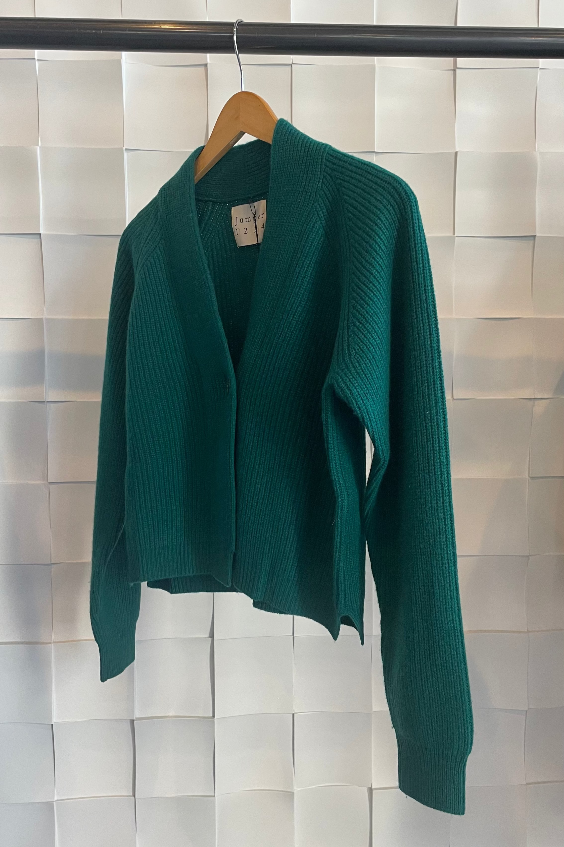Jumper 1234 Merino Wool Wide Rib Cardigan in Petrole | Shop Eleanor - Women's Designer Clothing Boutique in Colorado