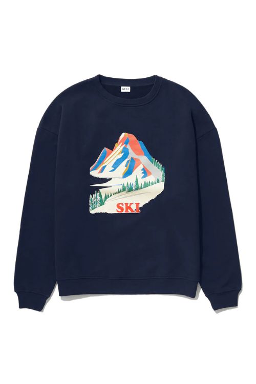 KULE Colorado Oversized Alps Sweatshirt in Navy | Shop Eleanor