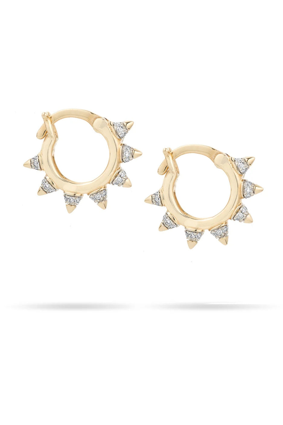 Adina Reyter London Pave Spike Huggie Hoops | Shop Eleanor - Women's Designer Accessories and Jewelry in Louisville, Colorado