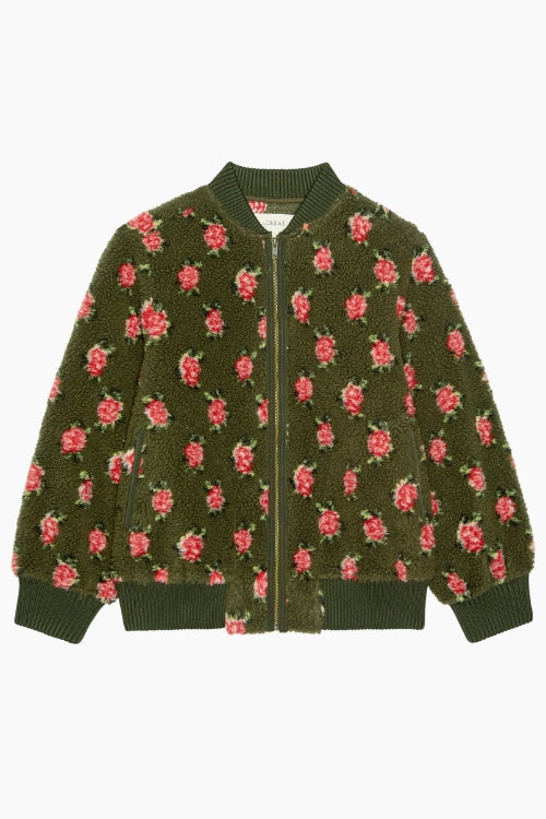 The Great Zip Front Plush Bomber in Woodland Green | Shop Eleanor - Women's Jackets and outerwear in Colorado