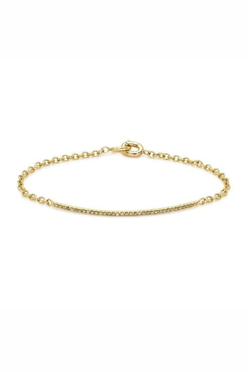 Stacy Nolan Champagne Curved Bar Bracelet in 18k Gold | Shop Eleanor