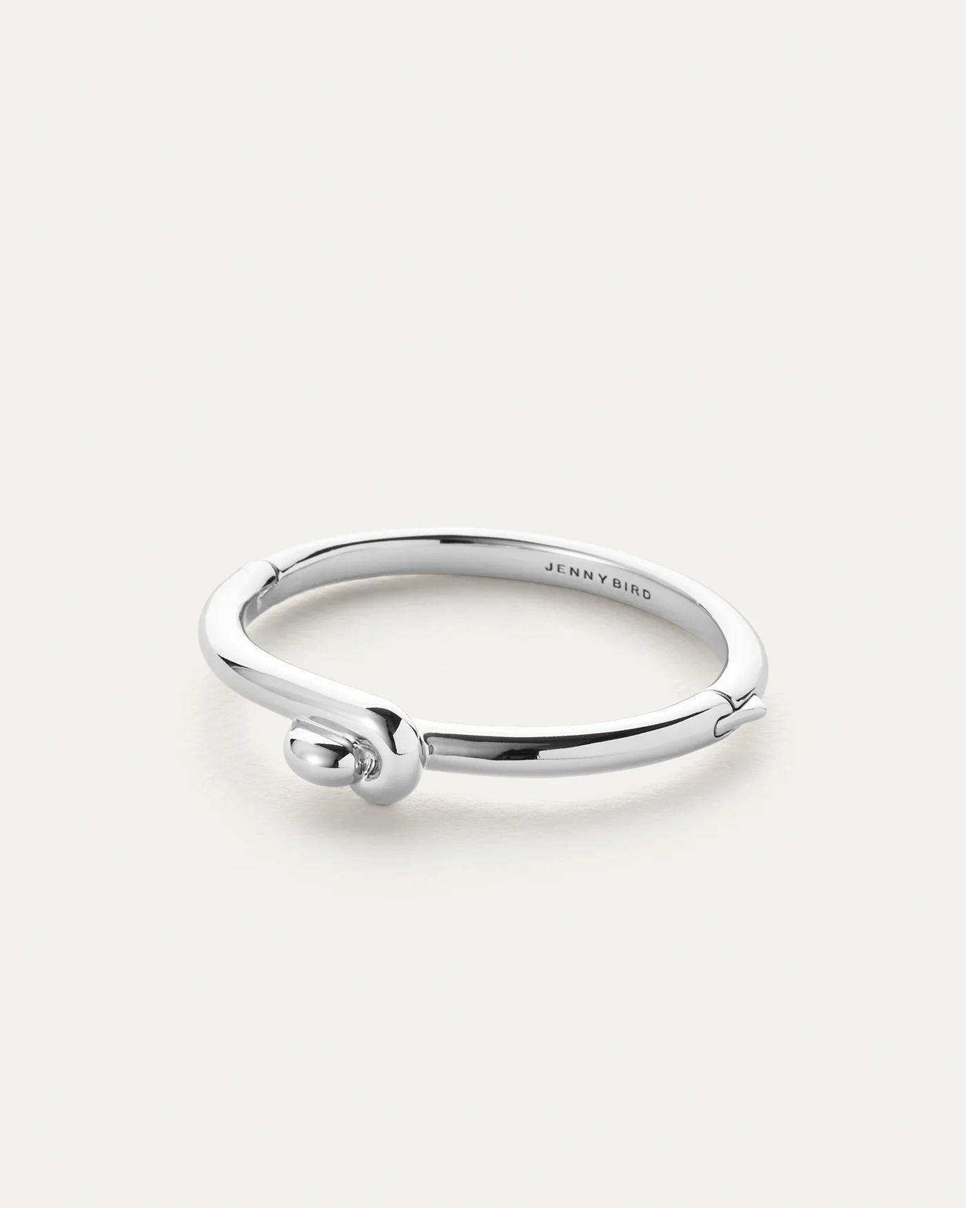 Jenny Bird Maeve Twist Design Bangle in Silver | Shop Eleanor