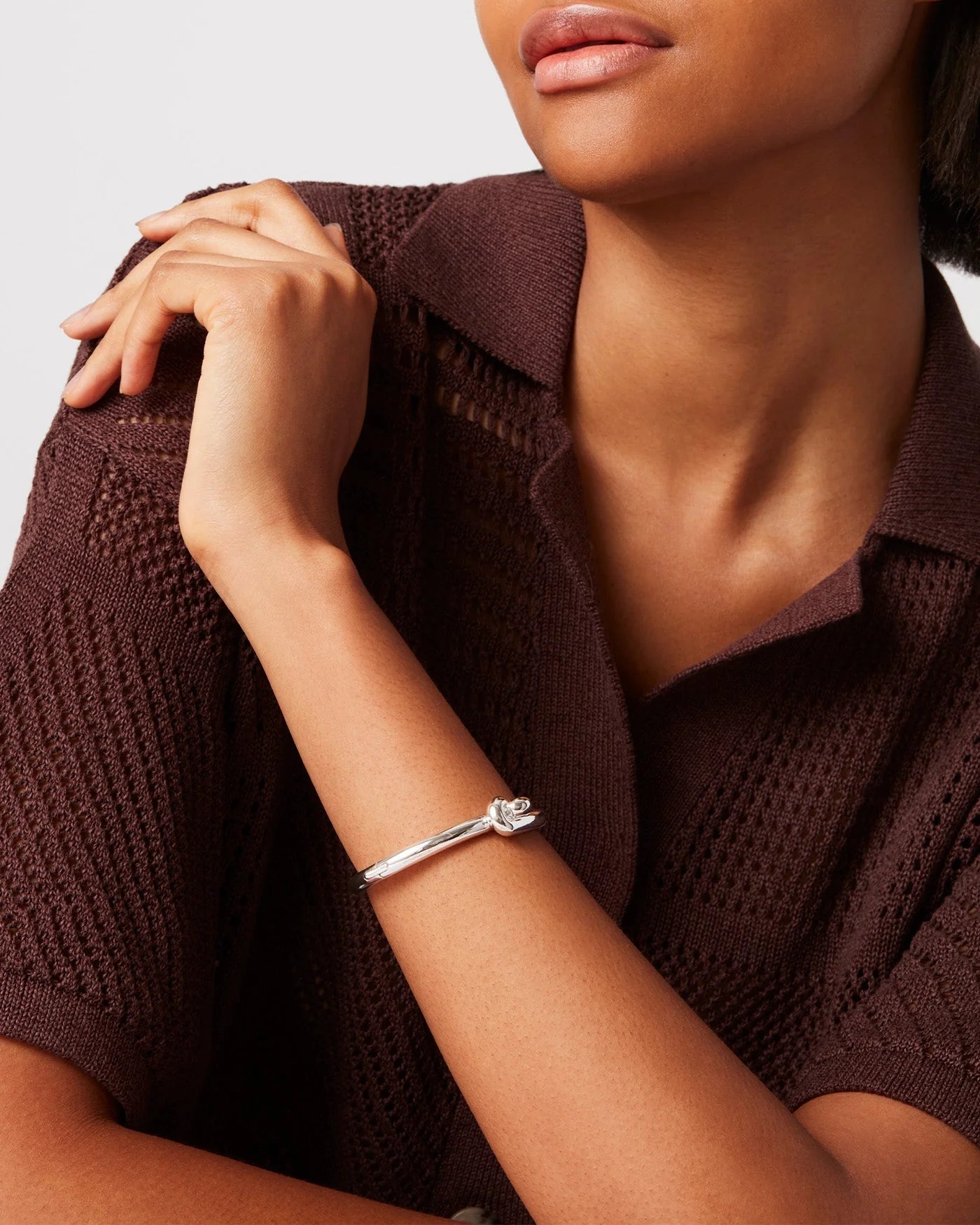 Jenny Bird Maeve Bangle in Silver | Shop Eleanor