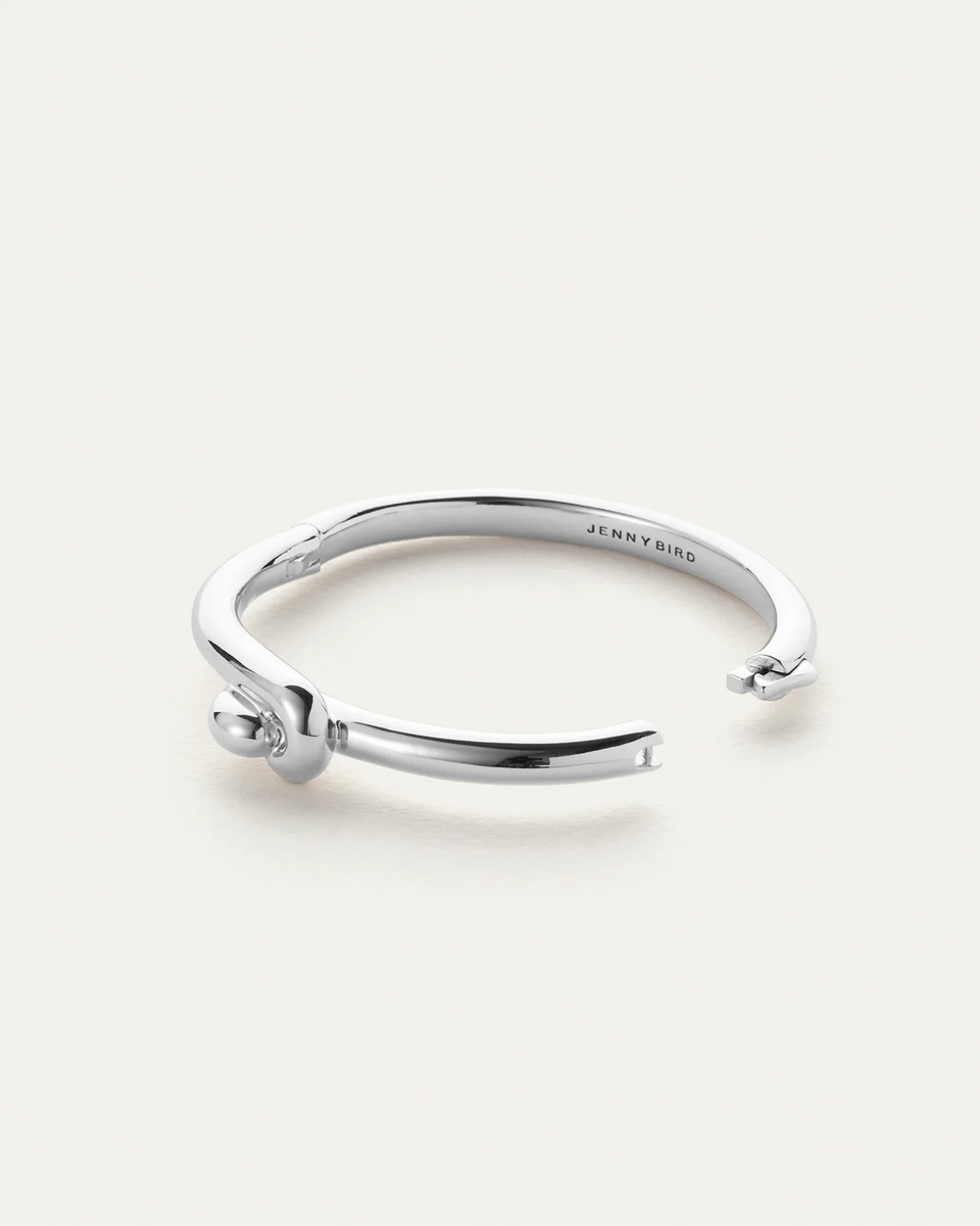 Jenny Bird Maeve Open clasp Bangle in Silver | Shop Eleanor