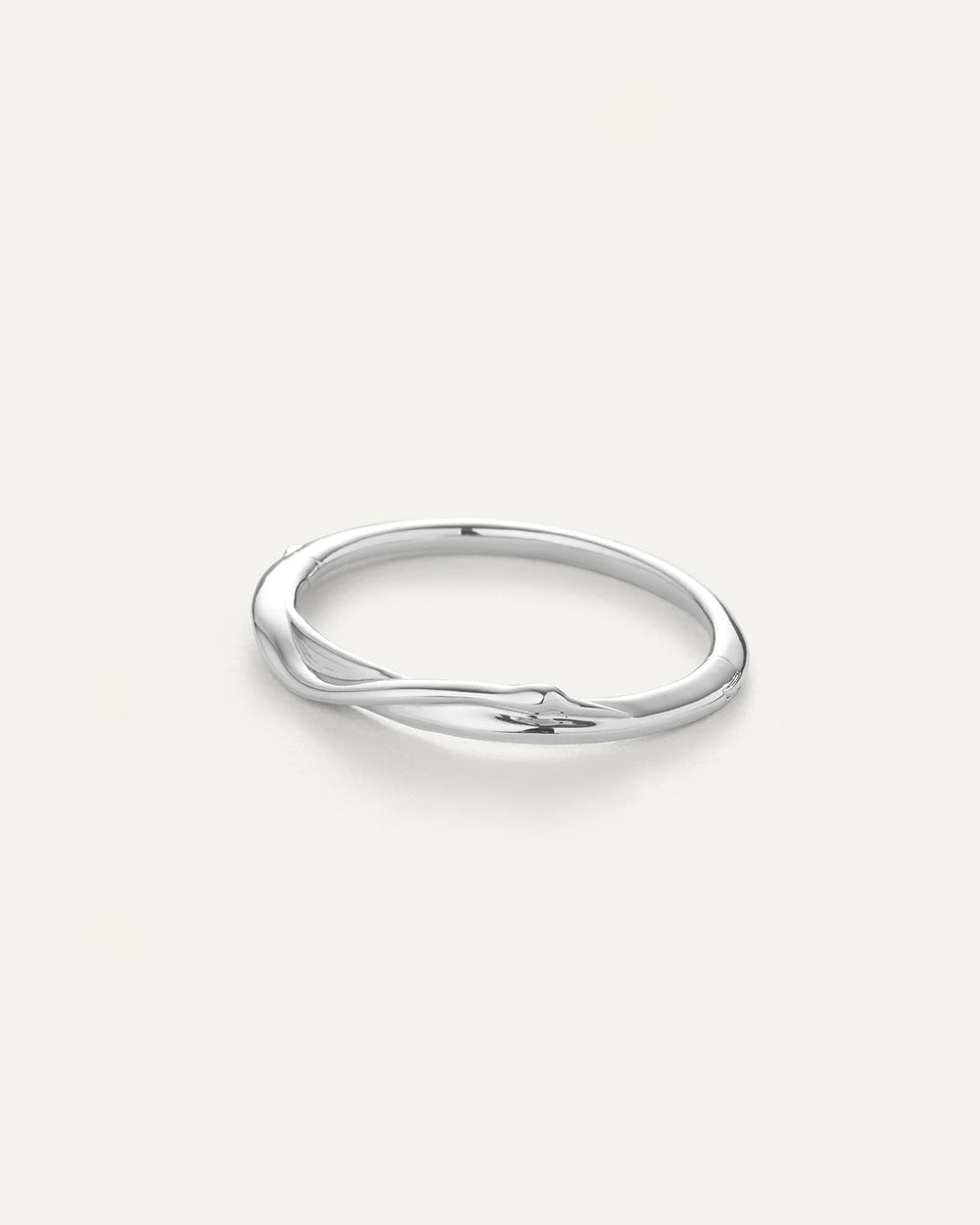 Jenny Bird Colette Bangle in Silver | Shop Eleanor