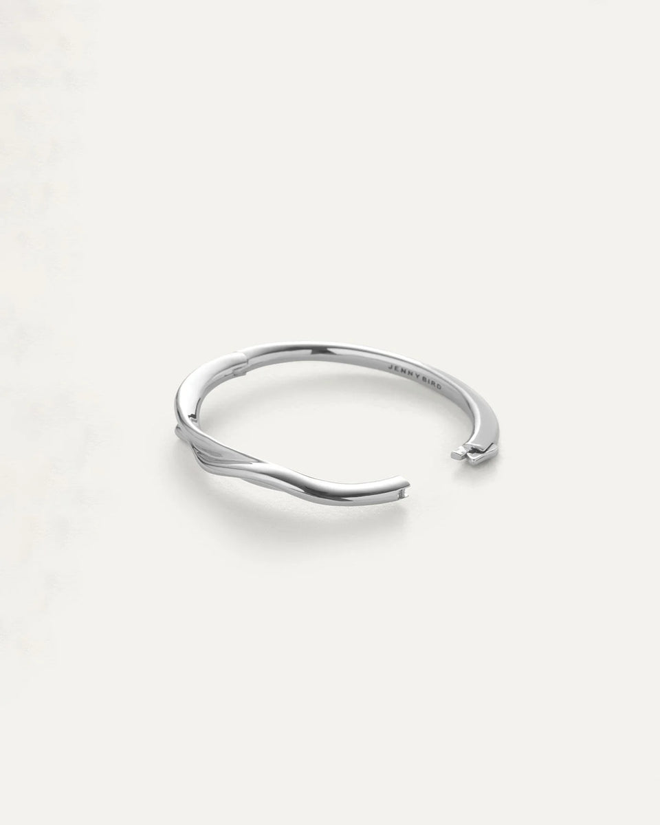 Jenny Bird Colette Bangle in Silver | Shop Eleanor