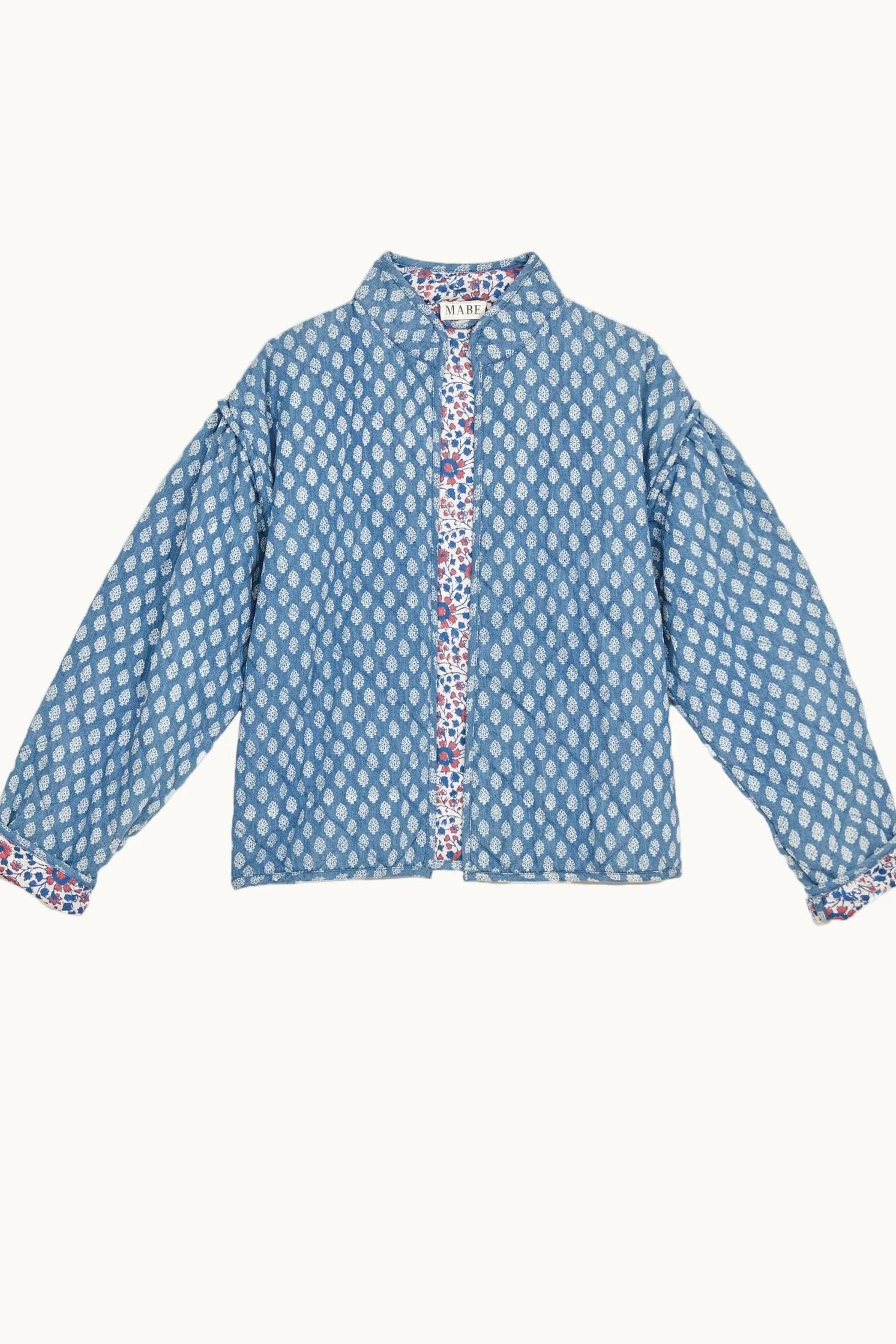 Mabe Jenna Quilted Jacket in Blue | Shop Eleanor