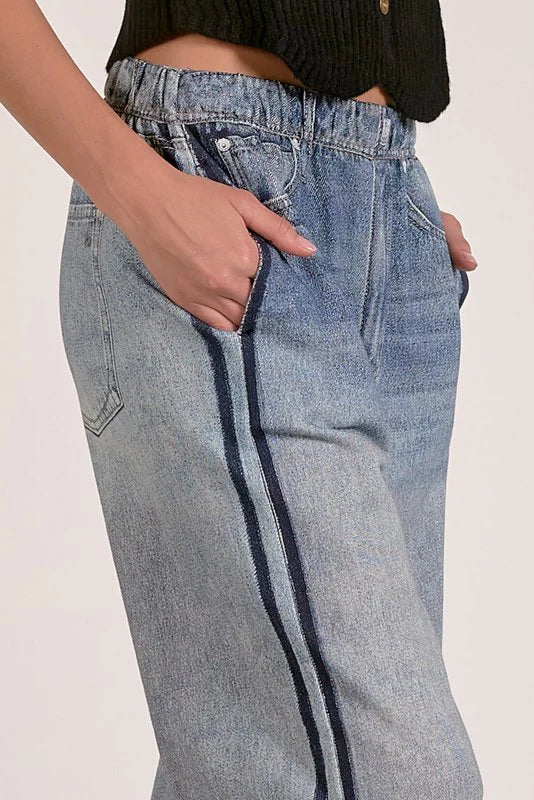 Elan Faux Jean with Stripe | Shop Eleanor
