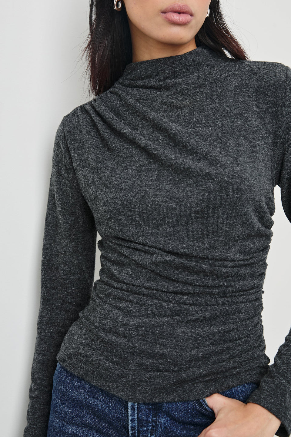 Rails Joelle Top in Charcoal | Shop Eleanor