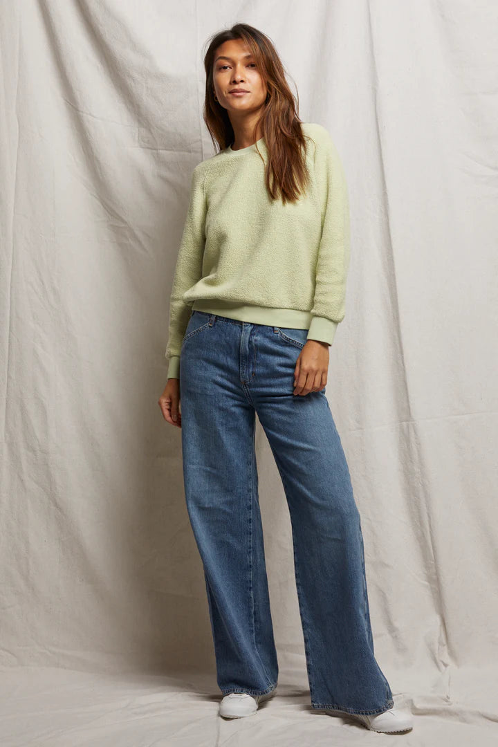 perfect white tee Ziggy Sweatshirt in Pistachio | Shop Eleanor