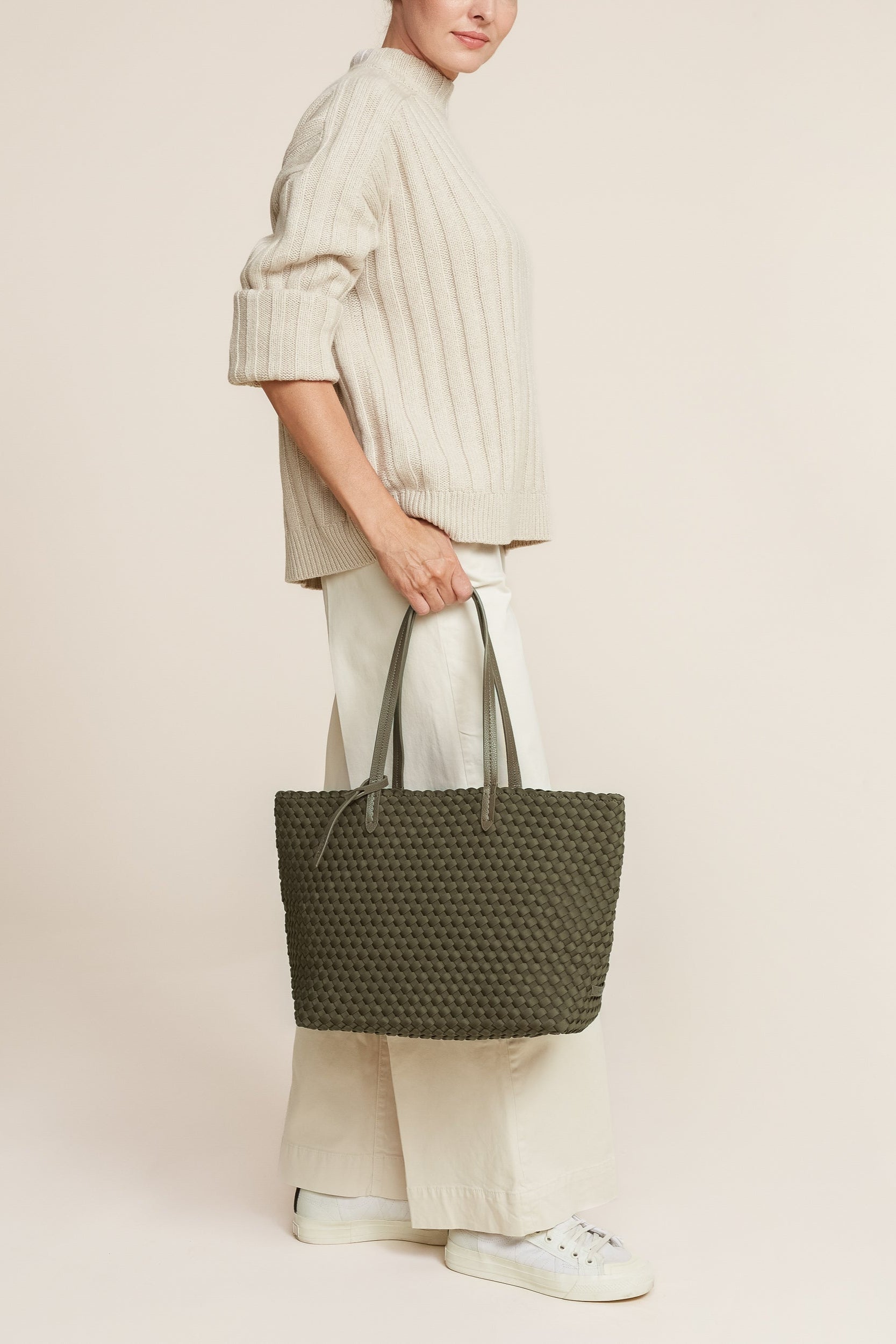Naghedi Jetsetter Small Tote in Olive | Shop Eleanor