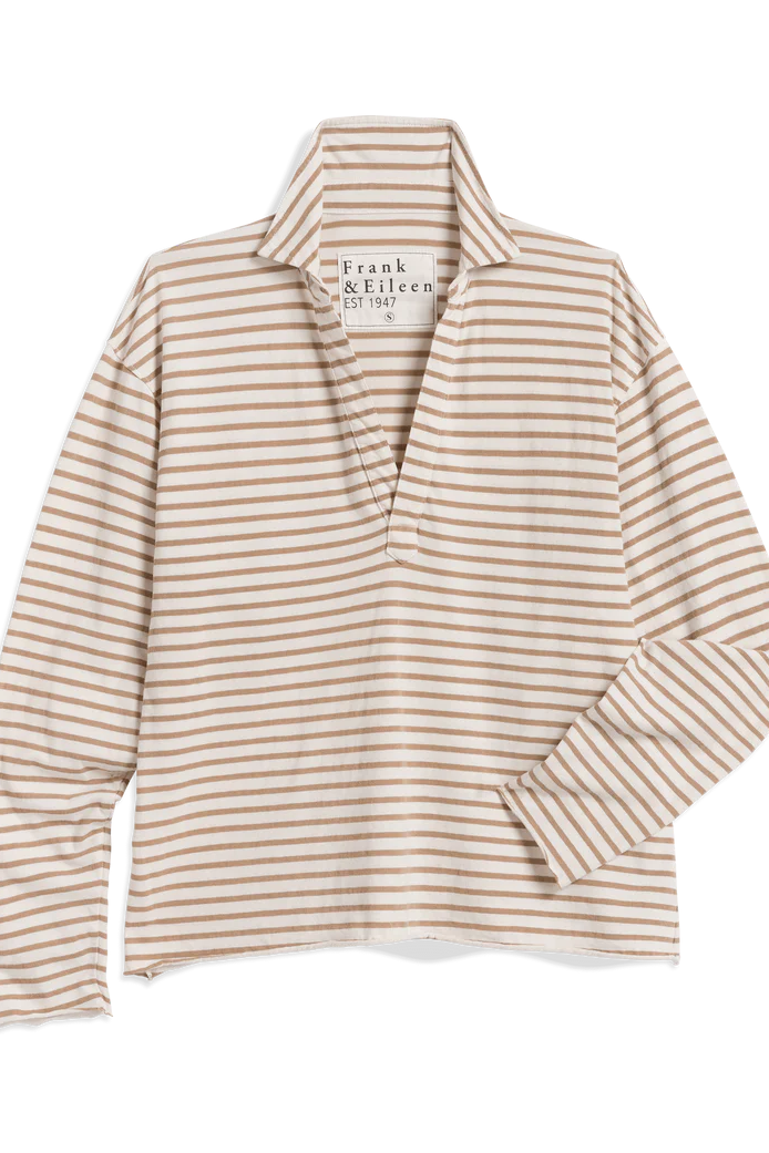 Frank & Eileen Patrick Popover Striped Henley | Shop Eleanor 