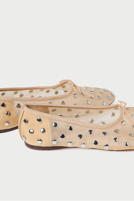 Loeffler Randall Landon Mesh Slip Ons with Studs | Shop Eleanor