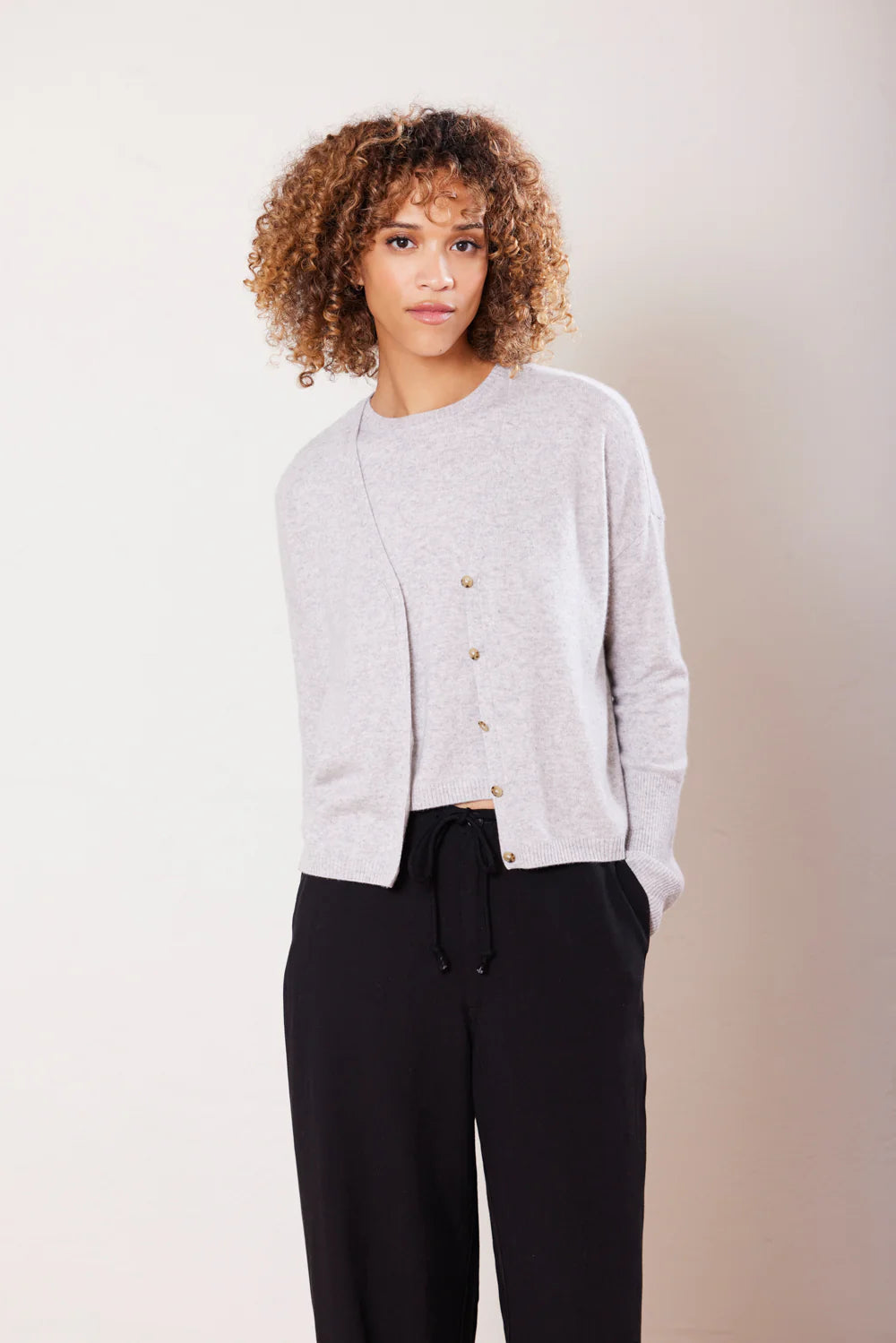 Not Monday Laurel Cardi in Heather Grey | Shop Eleanor