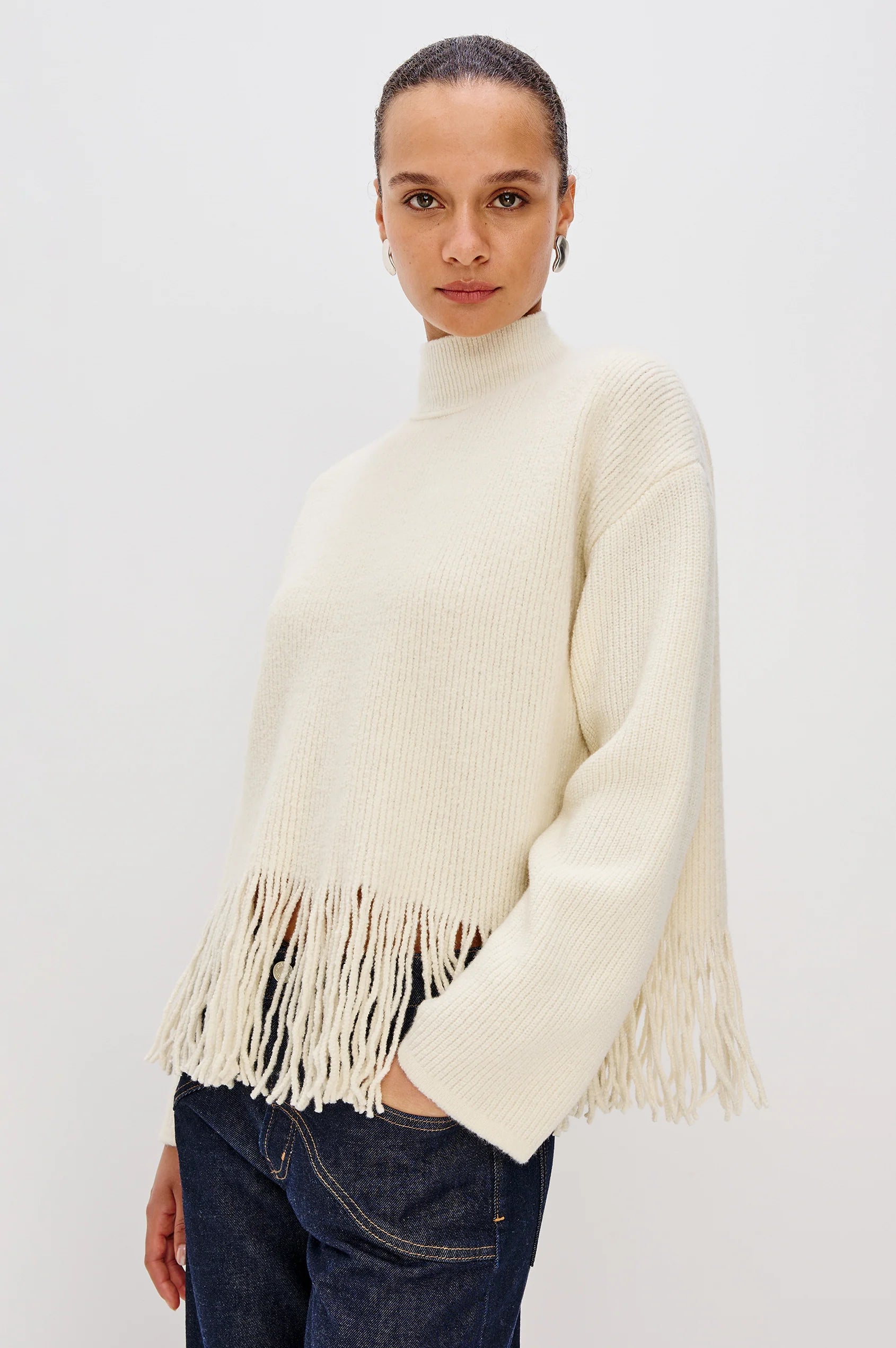 Rails Lise Sweater with Fringed Hem | Shop Eleanor - Women's Sweaters
