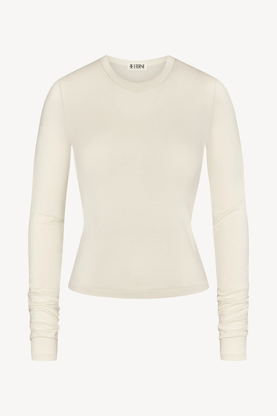 Long Sleeve Fitted Top - Cream