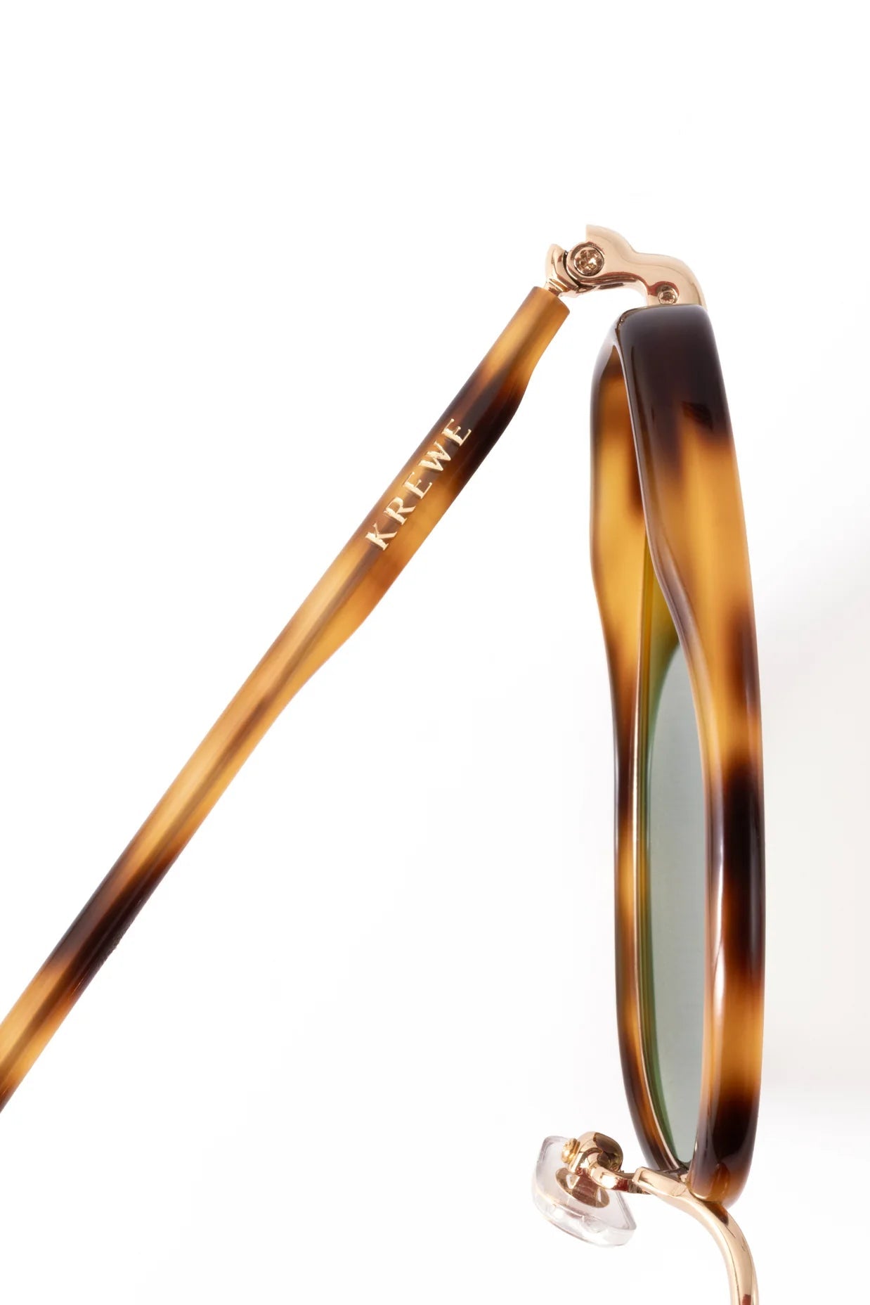 Krewe Leah Sunglasses in 18k + Maple | Shop Eleanor