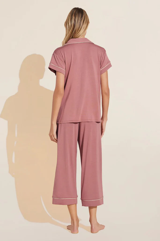 Eberjey Giselle Crop Pajama Set in Rose | Shop Eleanor