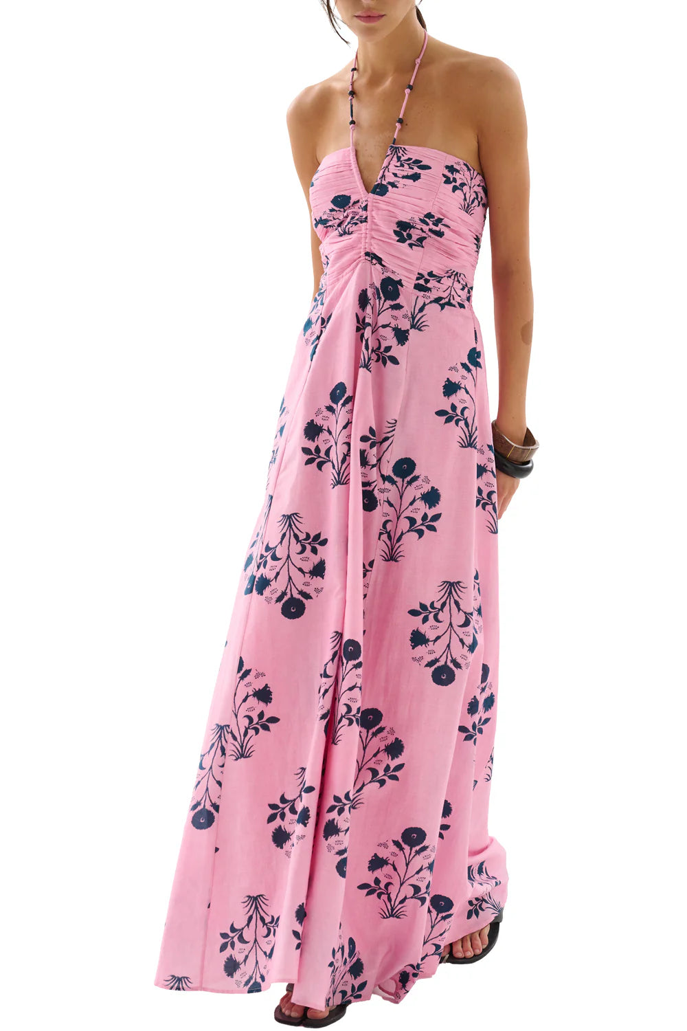 Maria Cher Tori Midi Pink Floral Maxi Dress | Shop Eleanor - Women's Luxury Boutique in Colorado