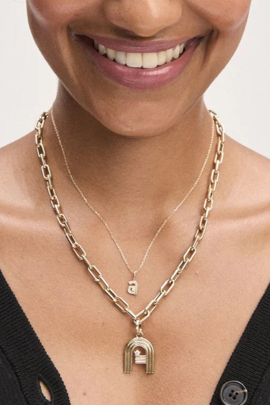 Adina Reyter Diamond Silver Initial "A" pendant | Shop Eleanor