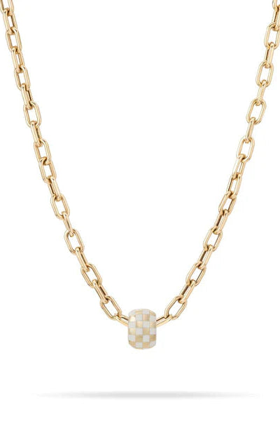 Adina Reyter White Cermaic Checkerboard Bead | Shop Eleanor