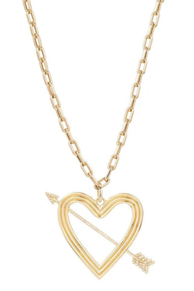Adina Reyter 14k Groovy XL Heart and Arrow Charm | Shop Eleanor